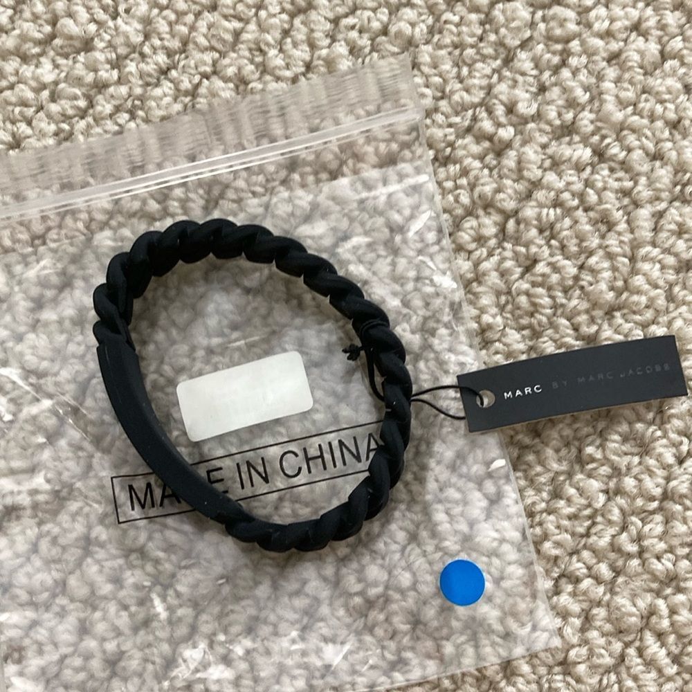 NEW Marc by Marc Jacobs Black Braided Bracelet Standard Supply Workwear NWT